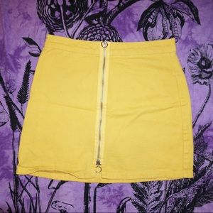 BDG Urban Outfitters yellow zip up skirt